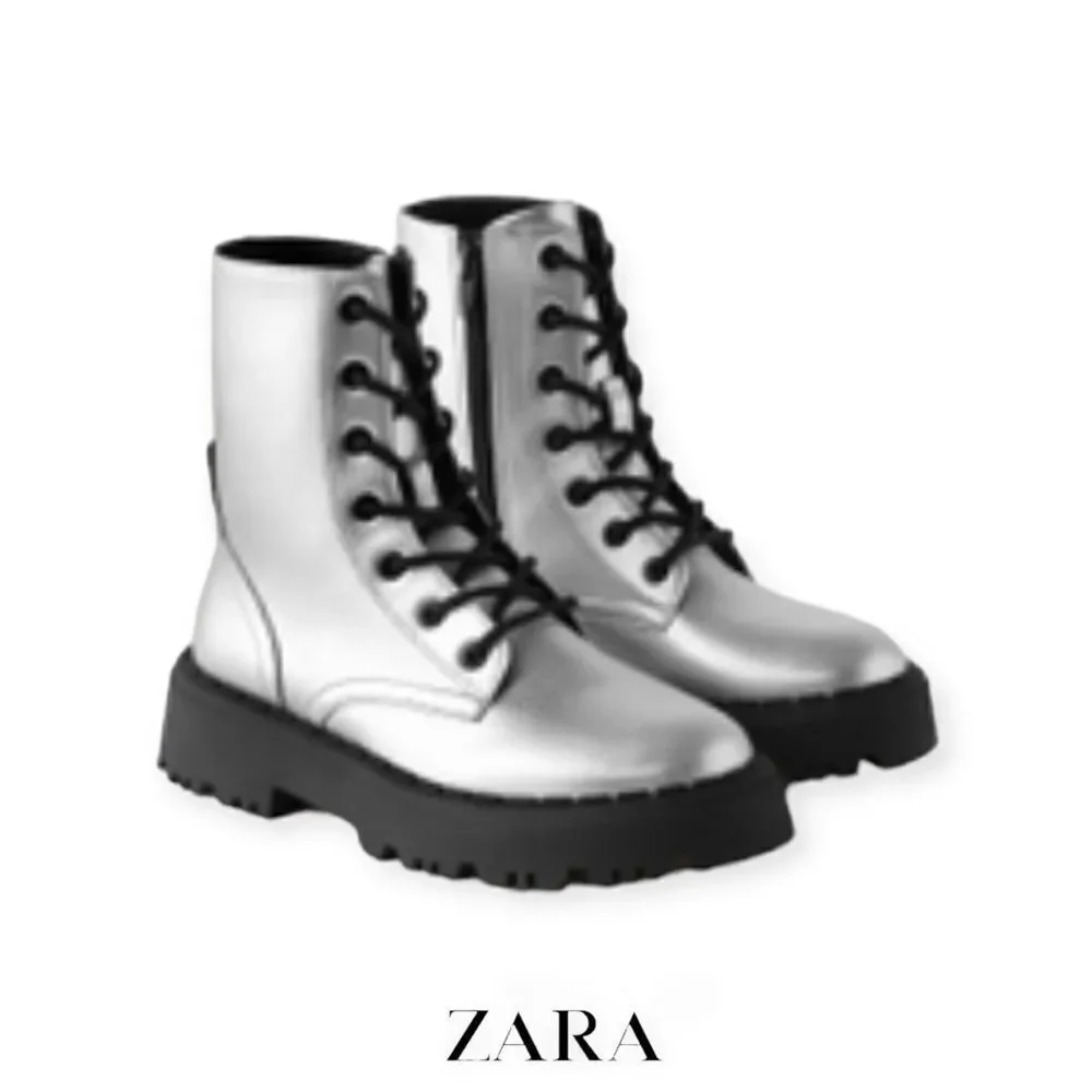 ZARA Kids | Silver | METALLIC ANKLE BOOTS
